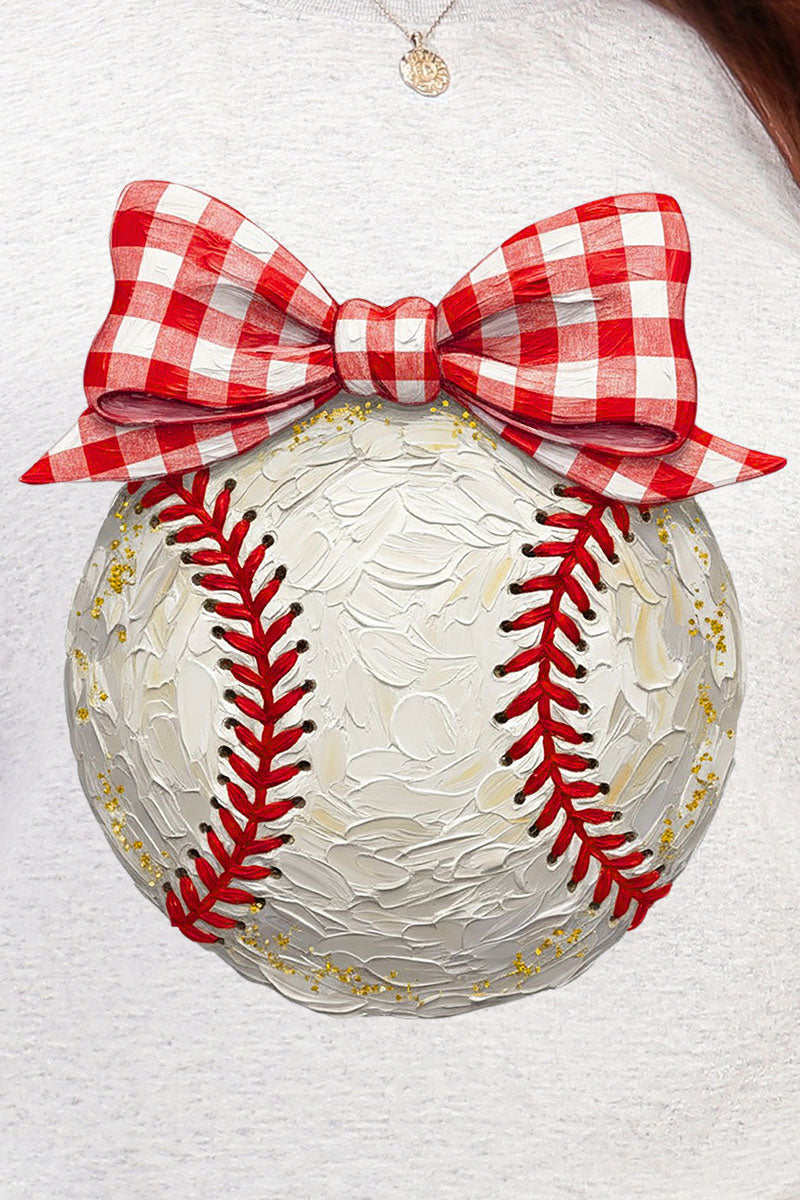 Painted Baseball Bow Heavy Blend Crew Sweatshirt product image 2