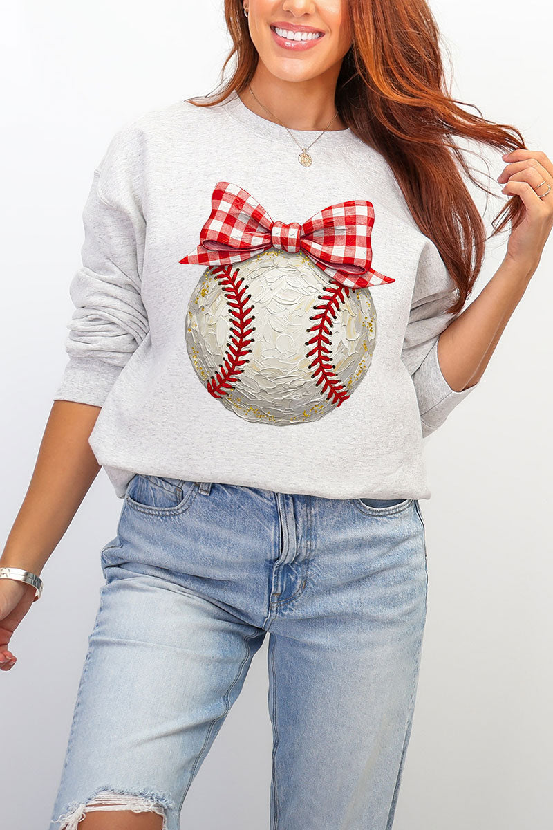 Painted Baseball Bow Heavy Blend Crew Sweatshirt product image 1