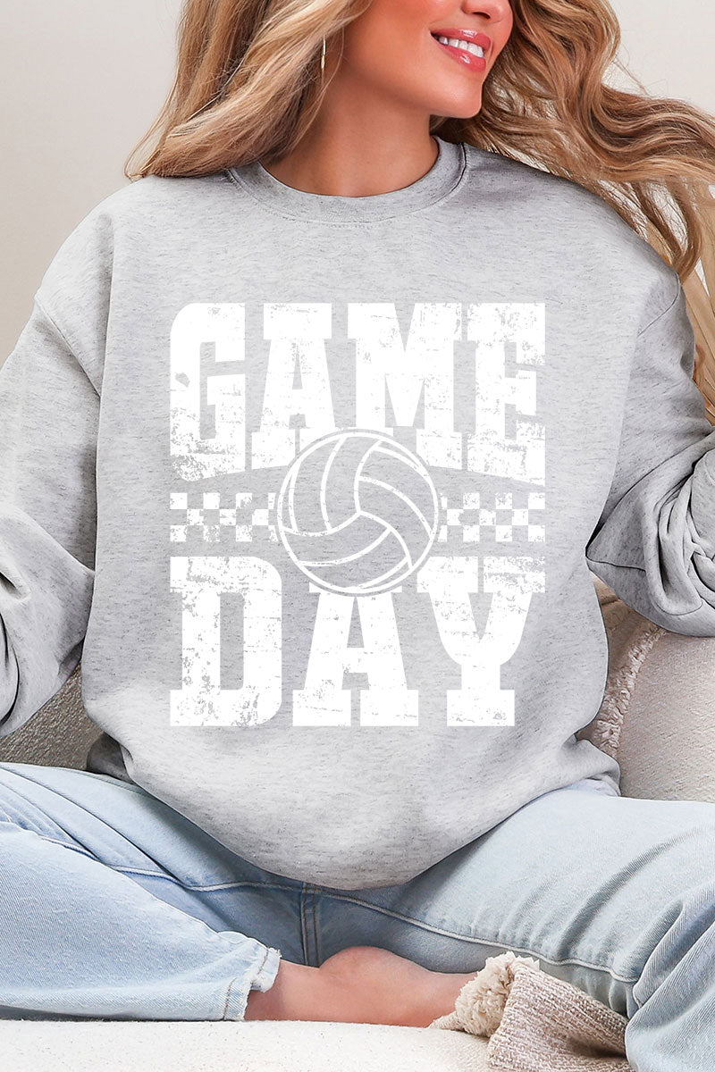 Retro Volleyball Game Day Heavy Blend Crew Sweatshirt product image 3
