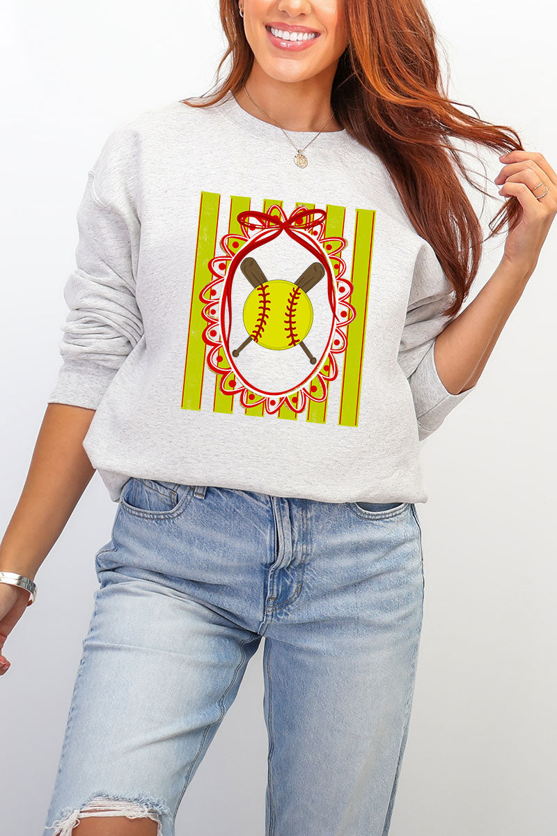 Softball Stripes Heavy Blend Crew Sweatshirt product image 3