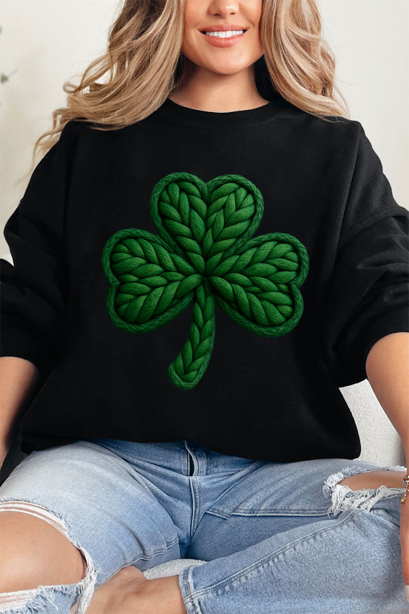 Faux Yarn Clover Heavy Blend Crew Sweatshirt product image 3