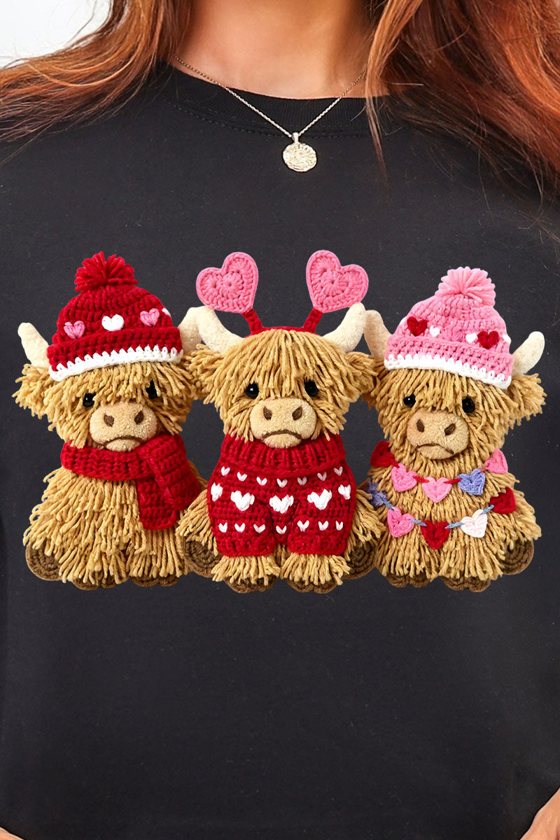 Faux Yarn Highland Hearts Heavy Blend Crew Sweatshirt product image 2