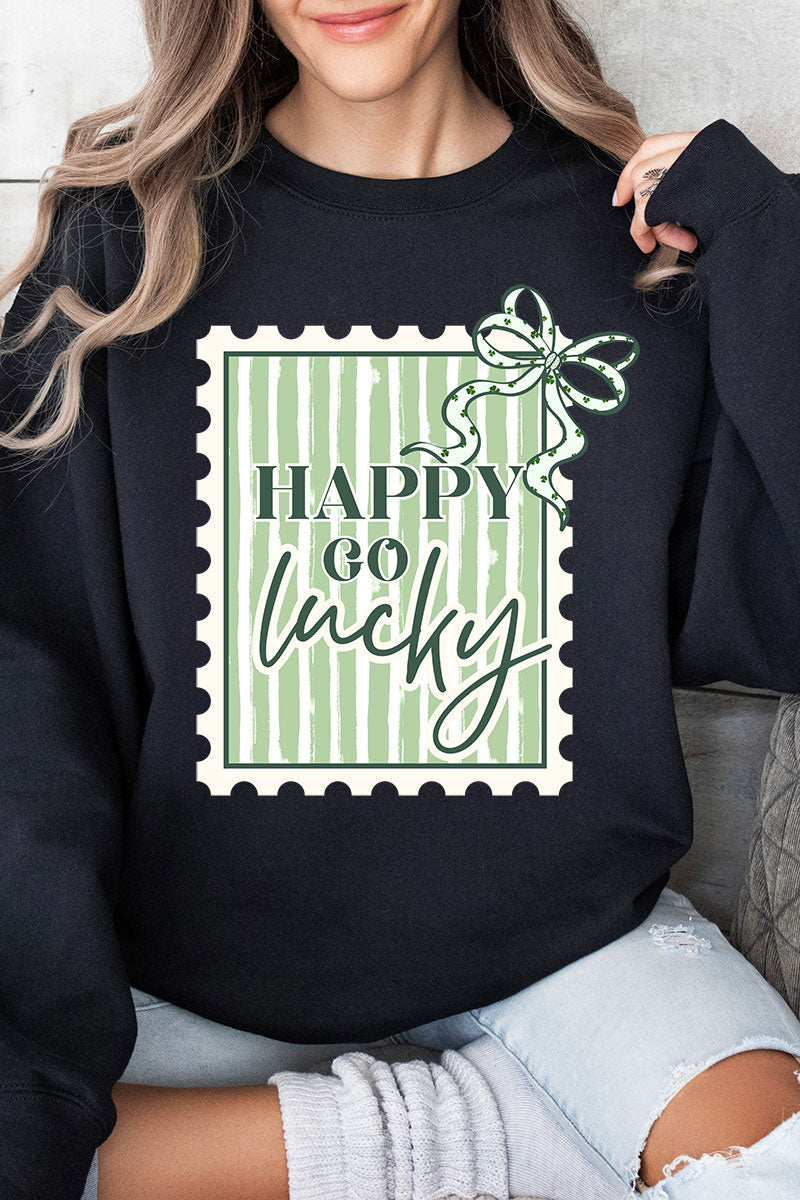 Happy Go Lucky Heavy Blend Crew Sweatshirt product image 4
