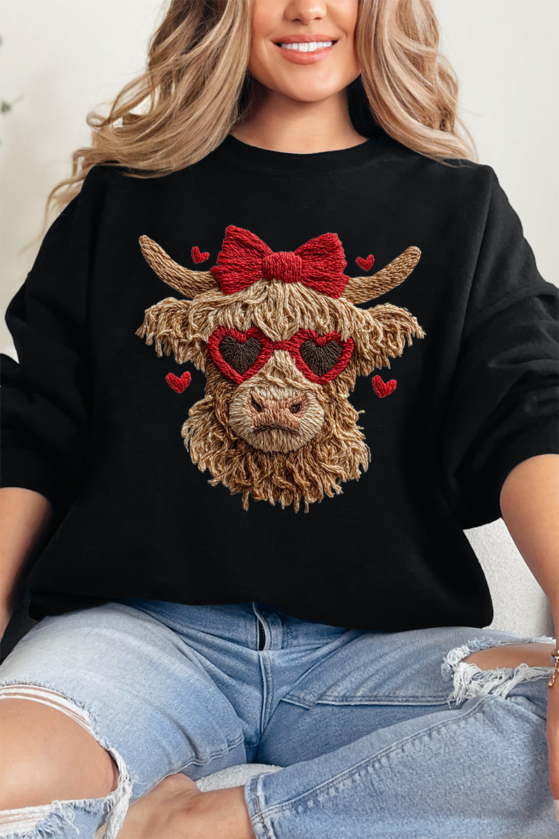 Heartbreaking Heifer Faux Yarn Heavy Blend Crew Sweatshirt product image 4