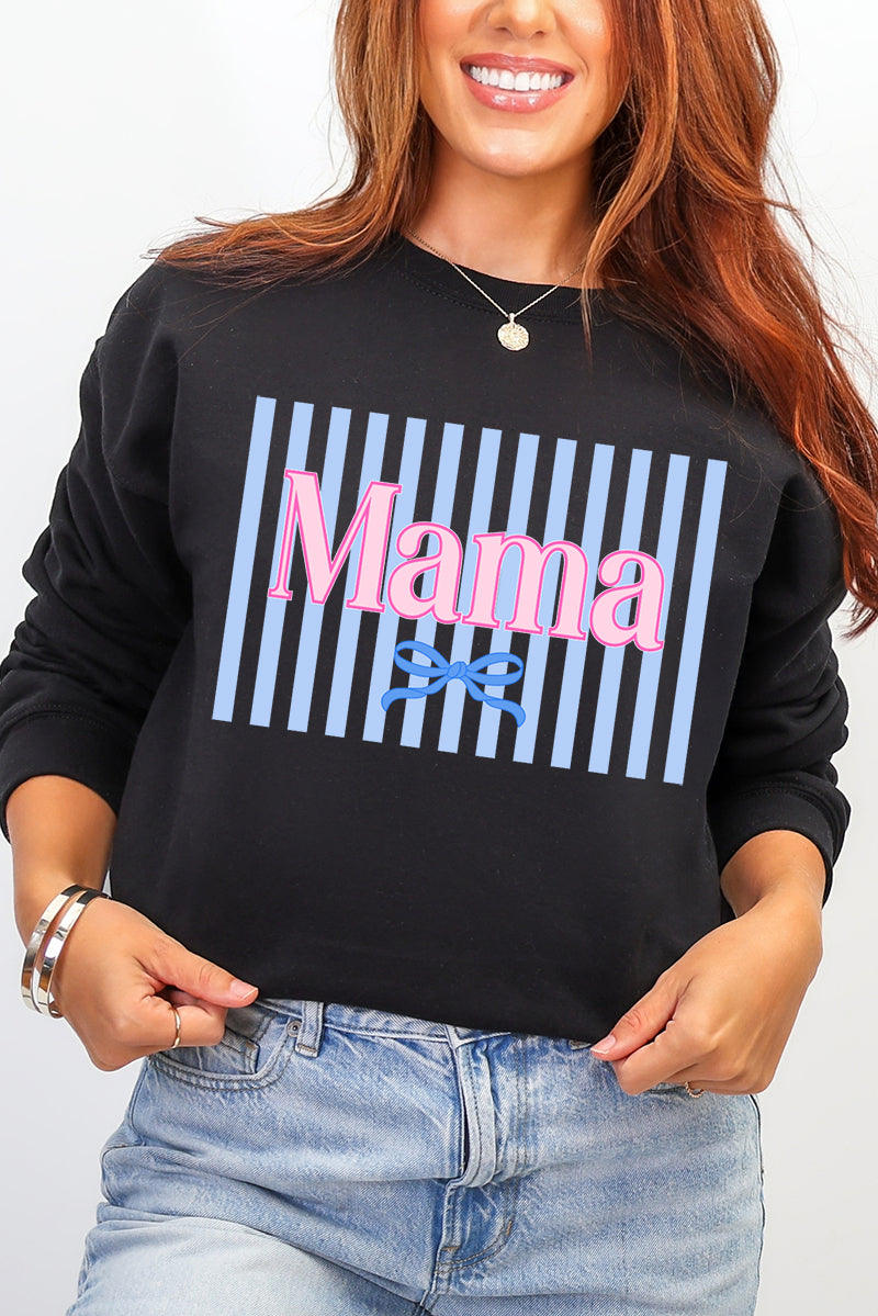 Mama Striped Heavy Blend Crew Sweatshirt product image 3