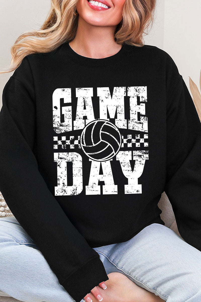 Retro Volleyball Game Day Heavy Blend Crew Sweatshirt product image 4