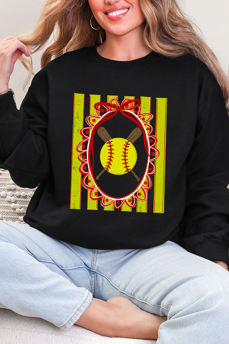 Softball Stripes Heavy Blend Crew Sweatshirt product image 4