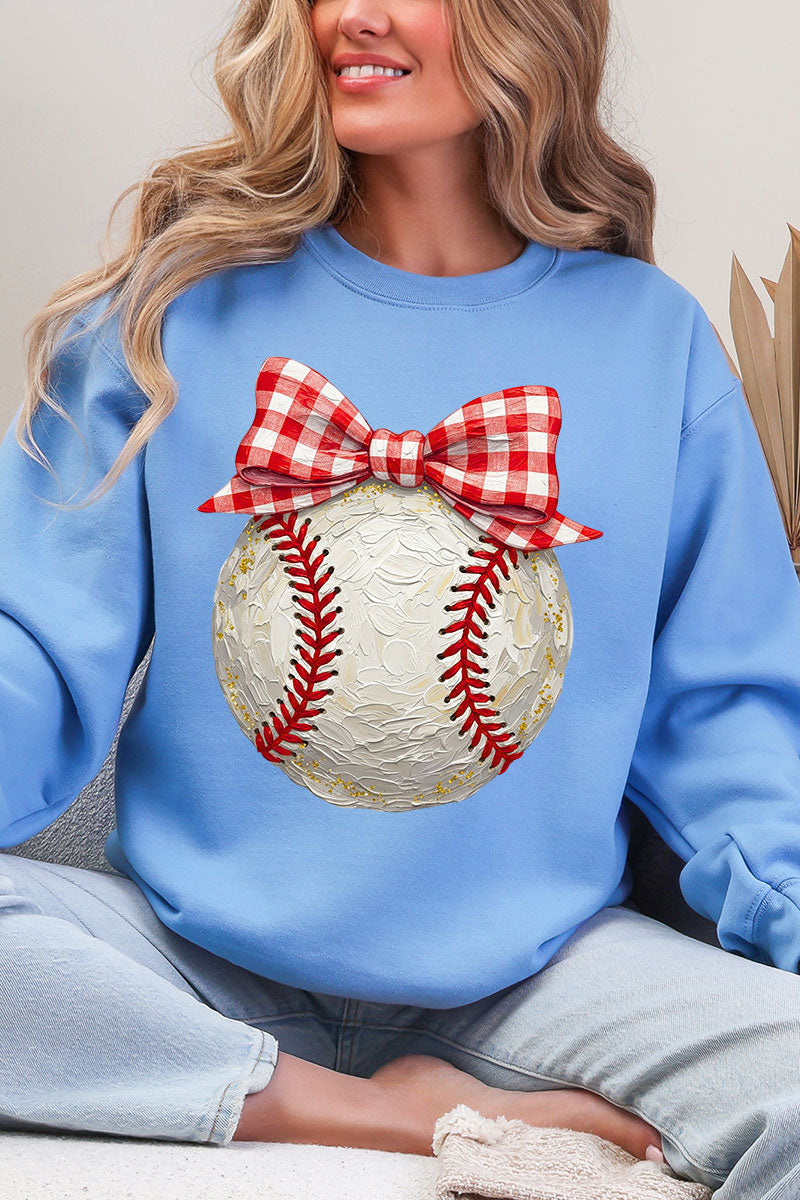 Painted Baseball Bow Heavy Blend Crew Sweatshirt product image 3