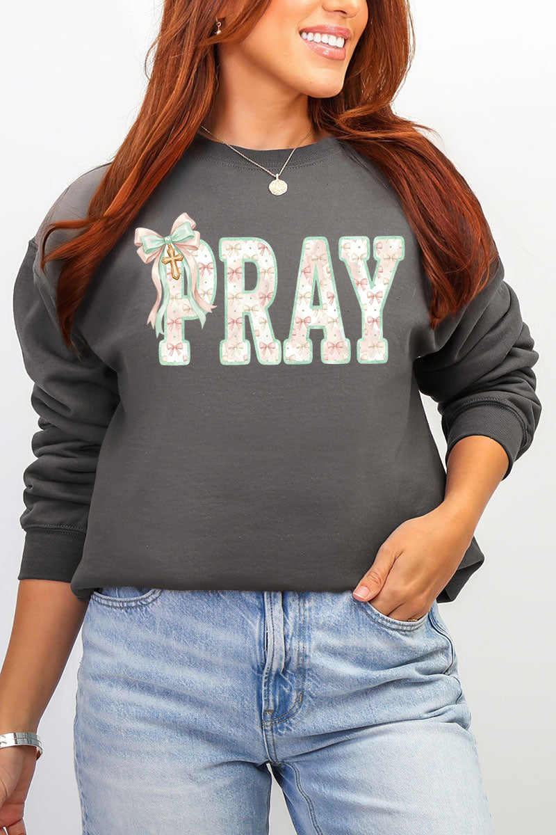Coquette Cross Pray Heavy Blend Crew Sweatshirt product image 4