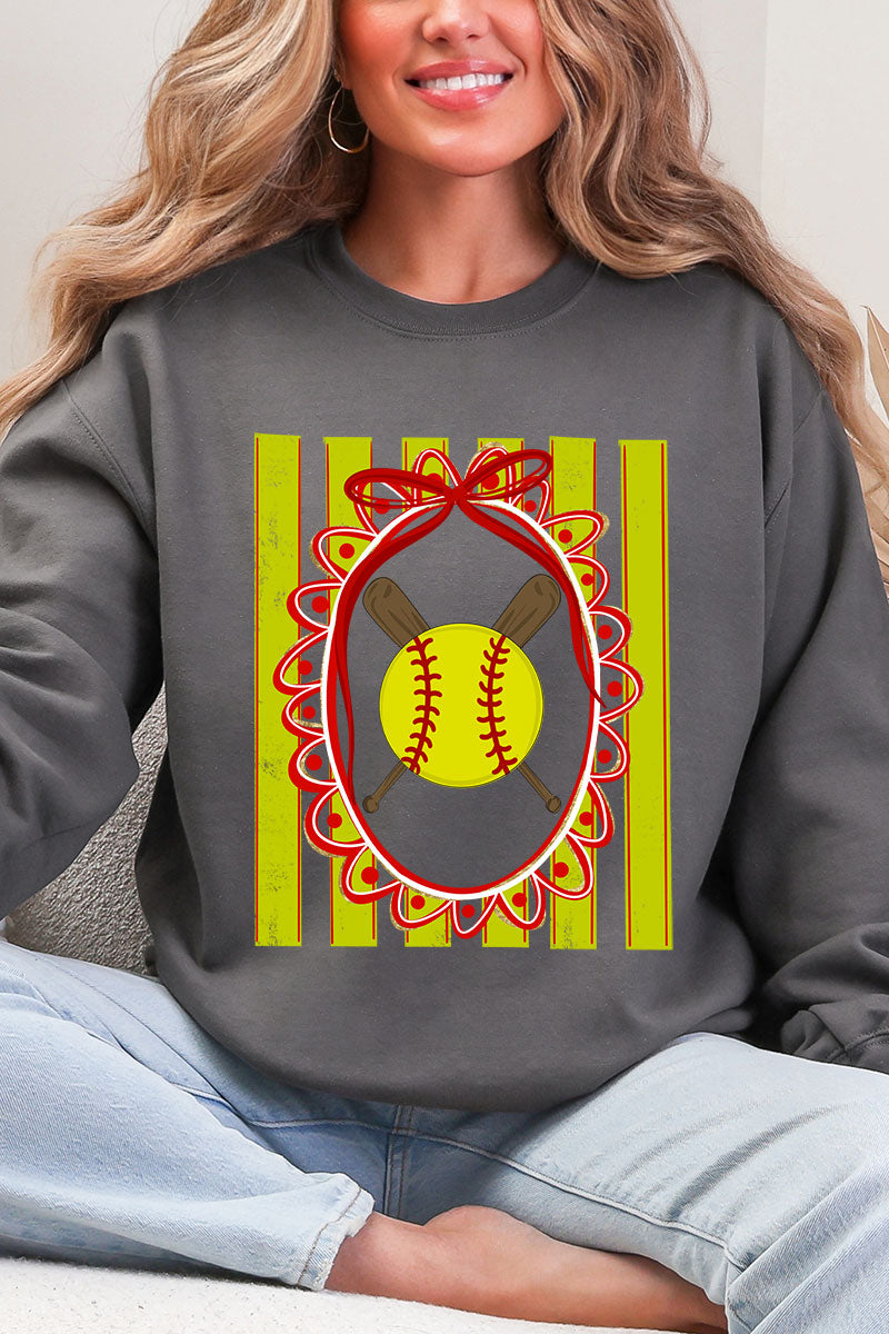 Softball Stripes Heavy Blend Crew Sweatshirt product image 5