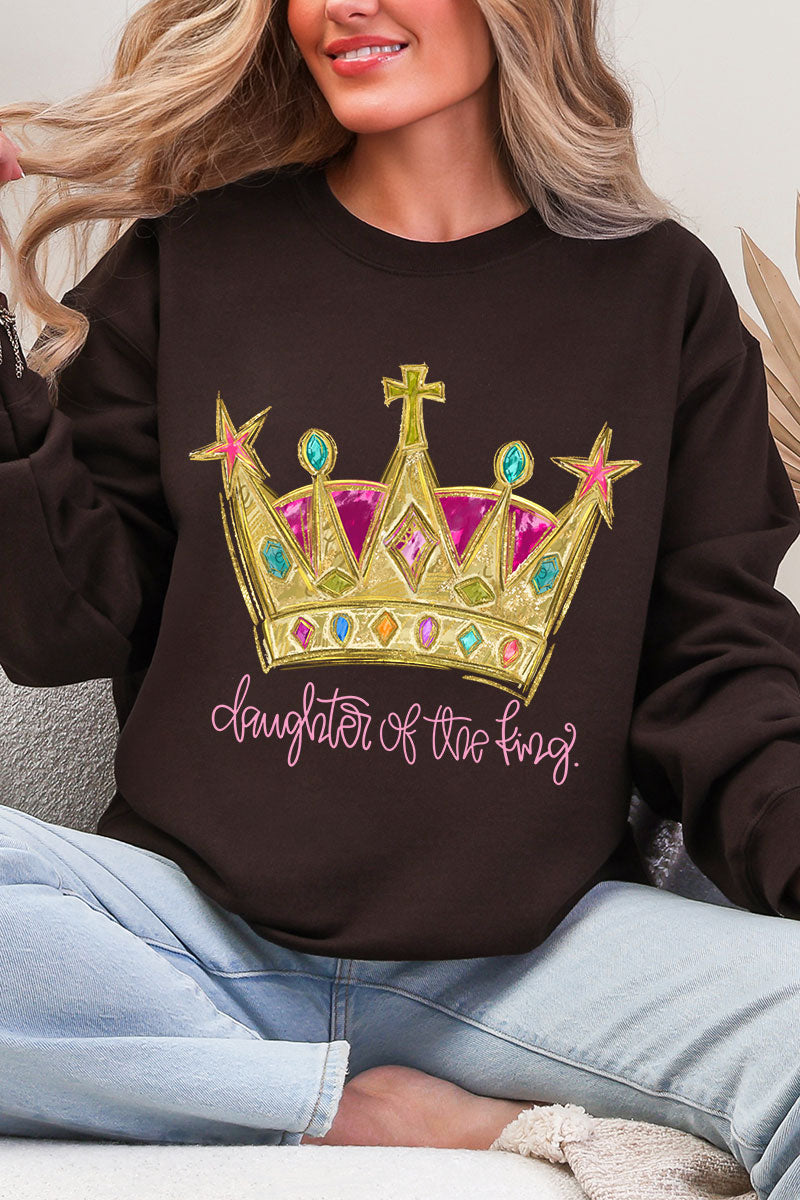Bejeweled Daughter Of The King Heavy Blend Crew Sweatshirt product image 1
