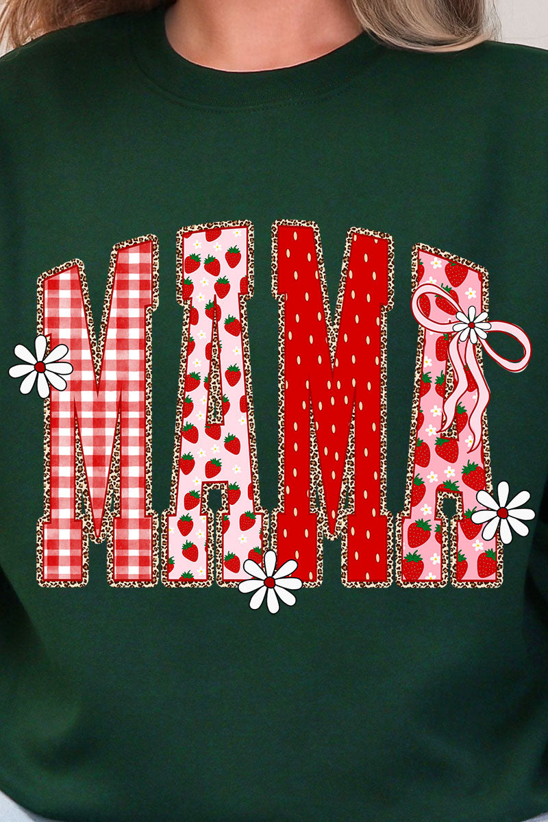 Strawberry Gingham Mama Heavy Blend Crew Sweatshirt product image 2