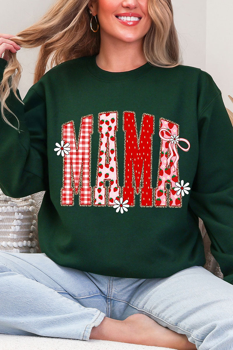 Strawberry Gingham Mama Heavy Blend Crew Sweatshirt product image 1