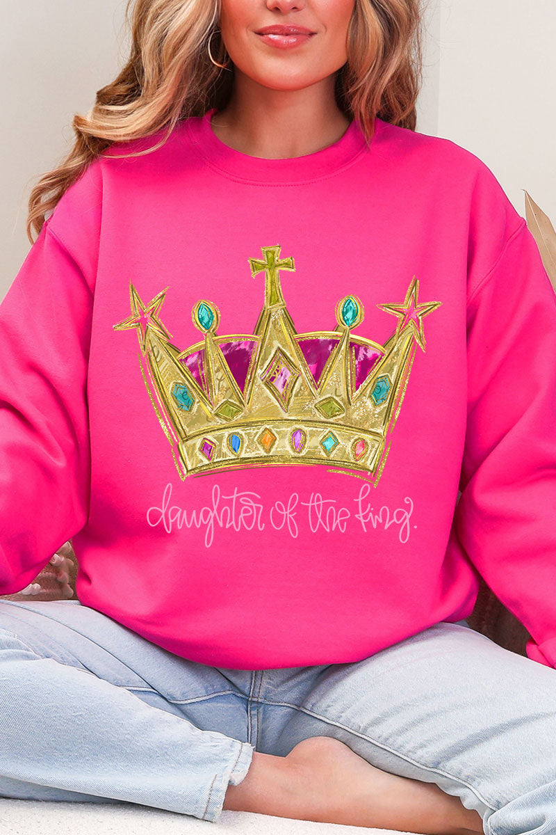 Bejeweled Daughter Of The King Heavy Blend Crew Sweatshirt product image 2