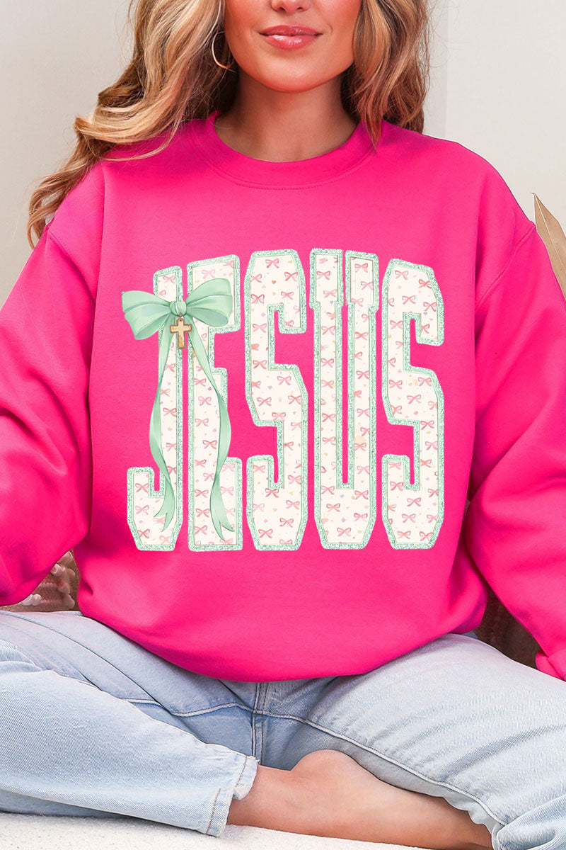 Coquette Cross Jesus Heavy Blend Crew Sweatshirt product image 5
