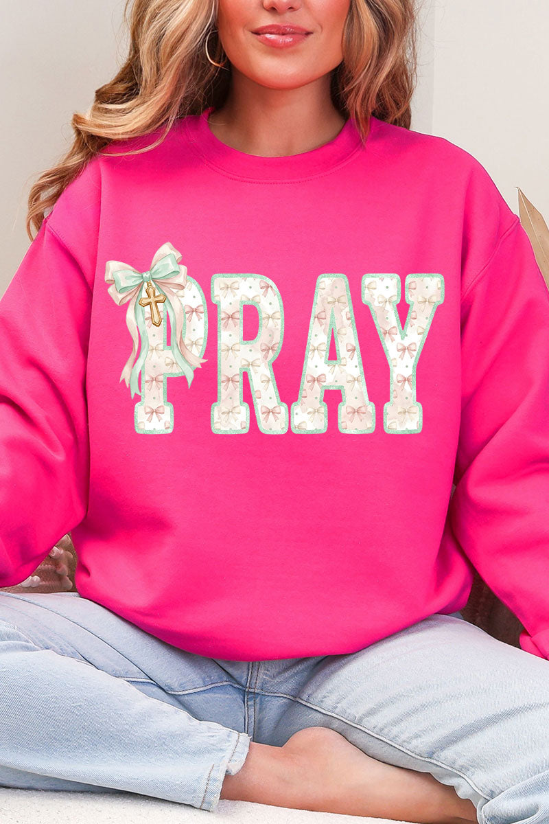Coquette Cross Pray Heavy Blend Crew Sweatshirt product image 5