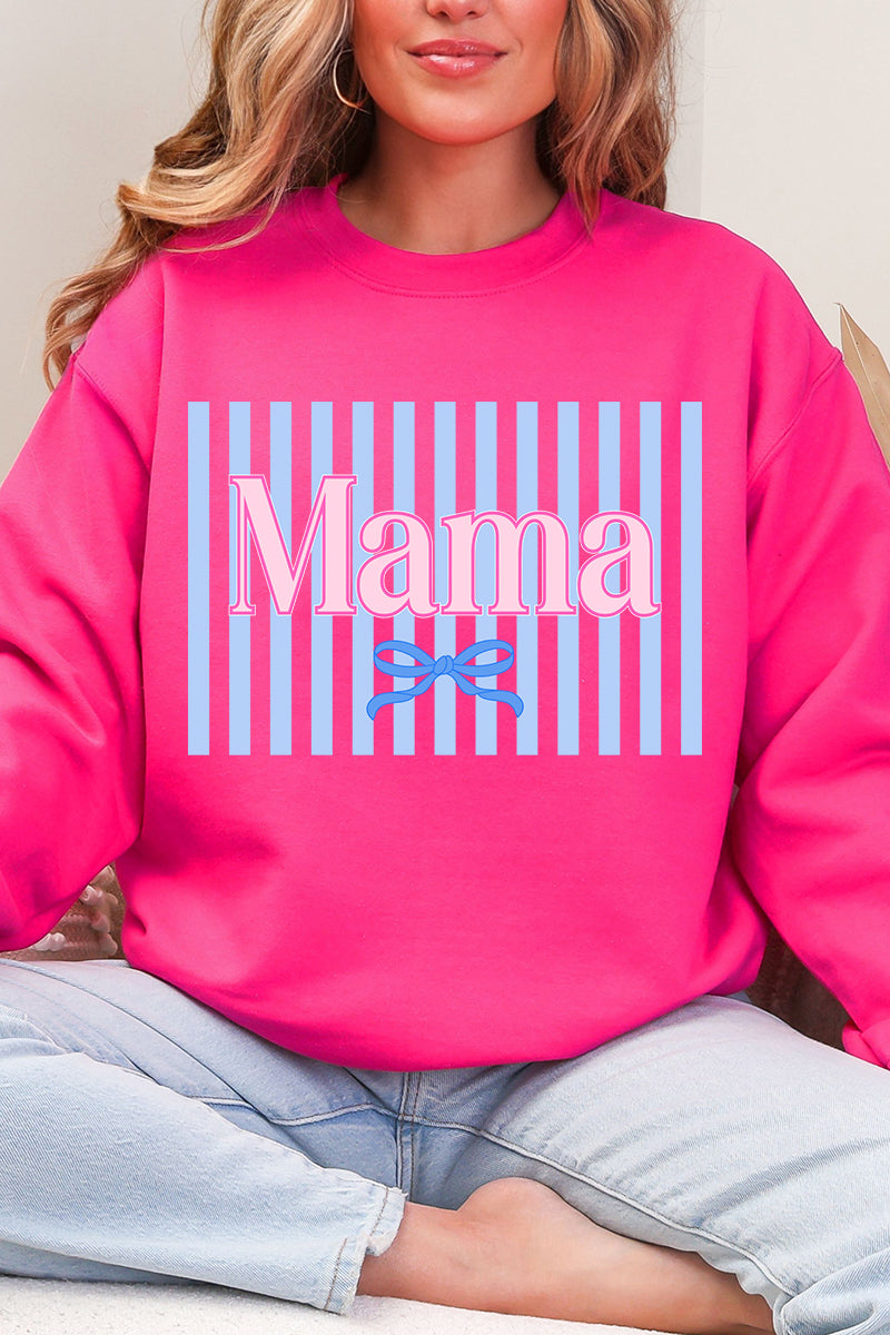 Mama Striped Heavy Blend Crew Sweatshirt product image 1
