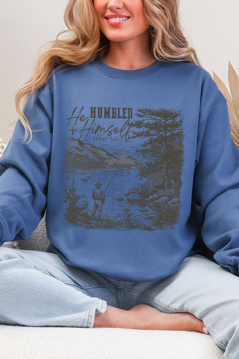 He Humbled Himself Heavy Blend Crew Sweatshirt product image 4