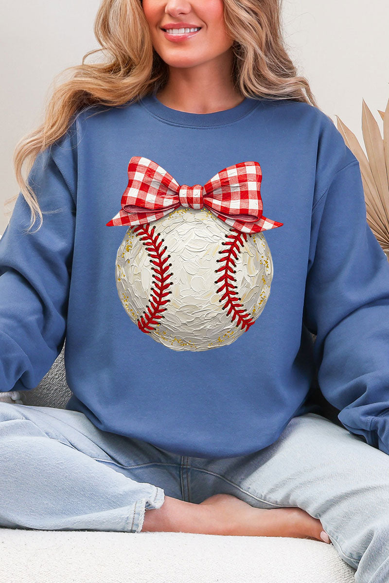 Painted Baseball Bow Heavy Blend Crew Sweatshirt product image 5