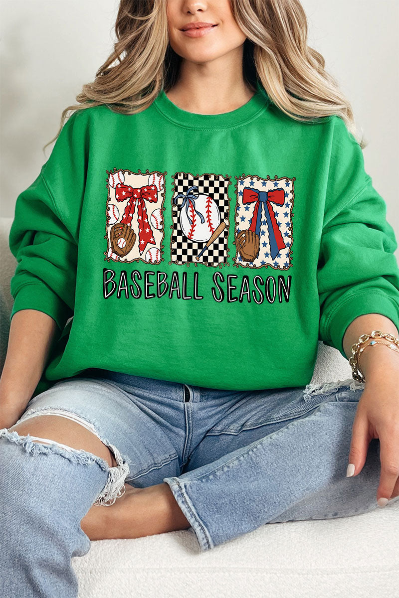 Baseball Season Ribbon Heavy Blend Crew Sweatshirt product image 3