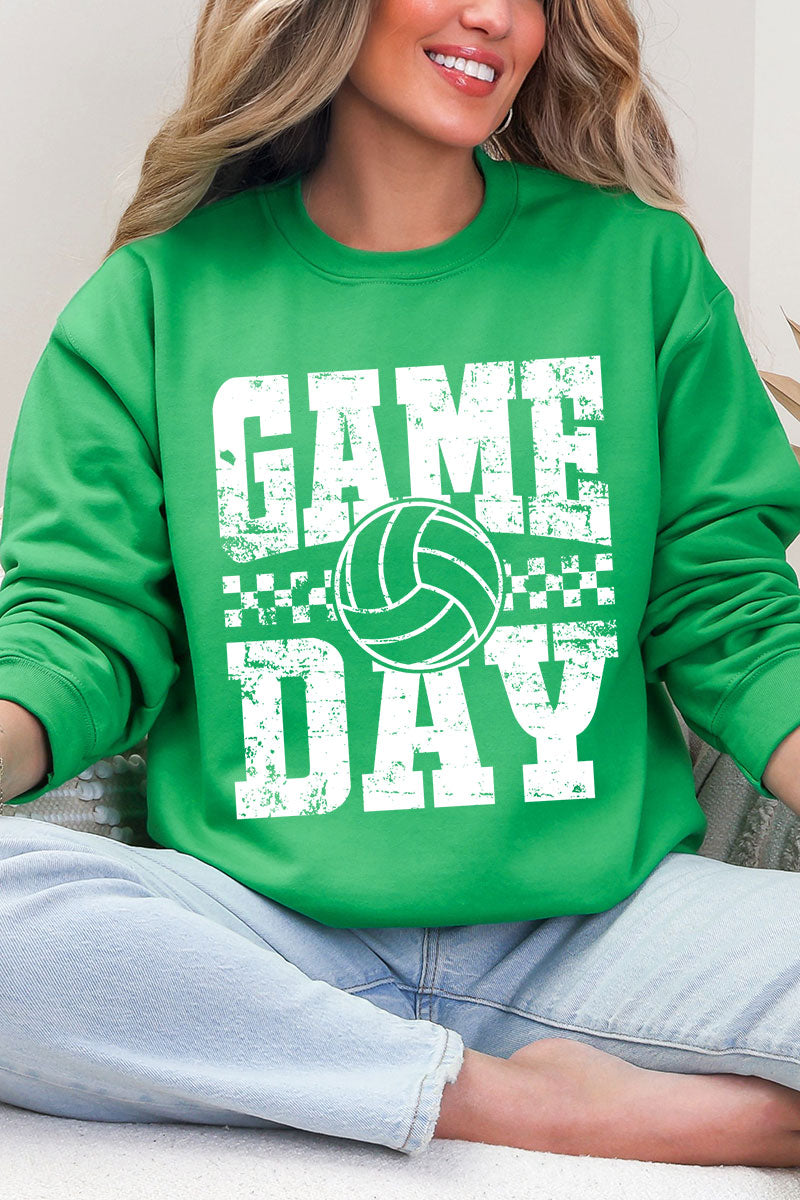 Retro Volleyball Game Day Heavy Blend Crew Sweatshirt product image 6