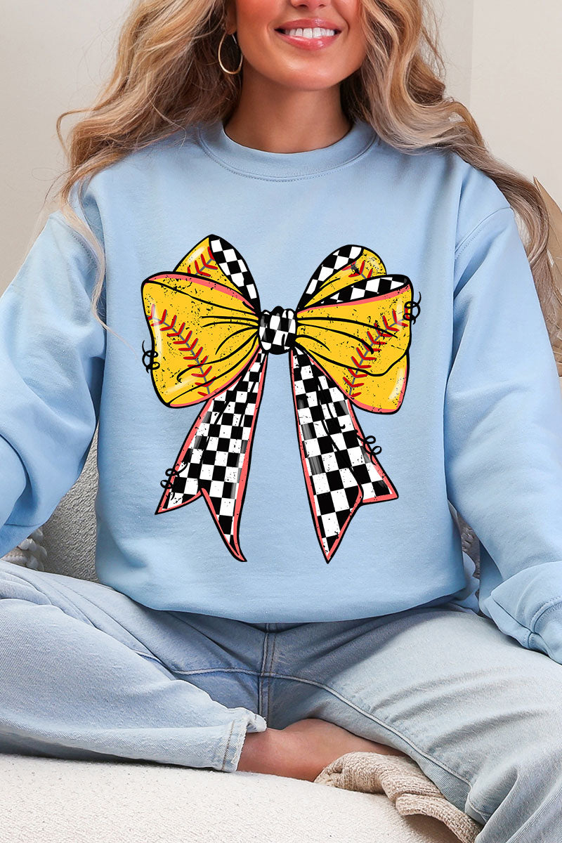 Fastpitch Check Heavy Blend Crew Sweatshirt product image 1