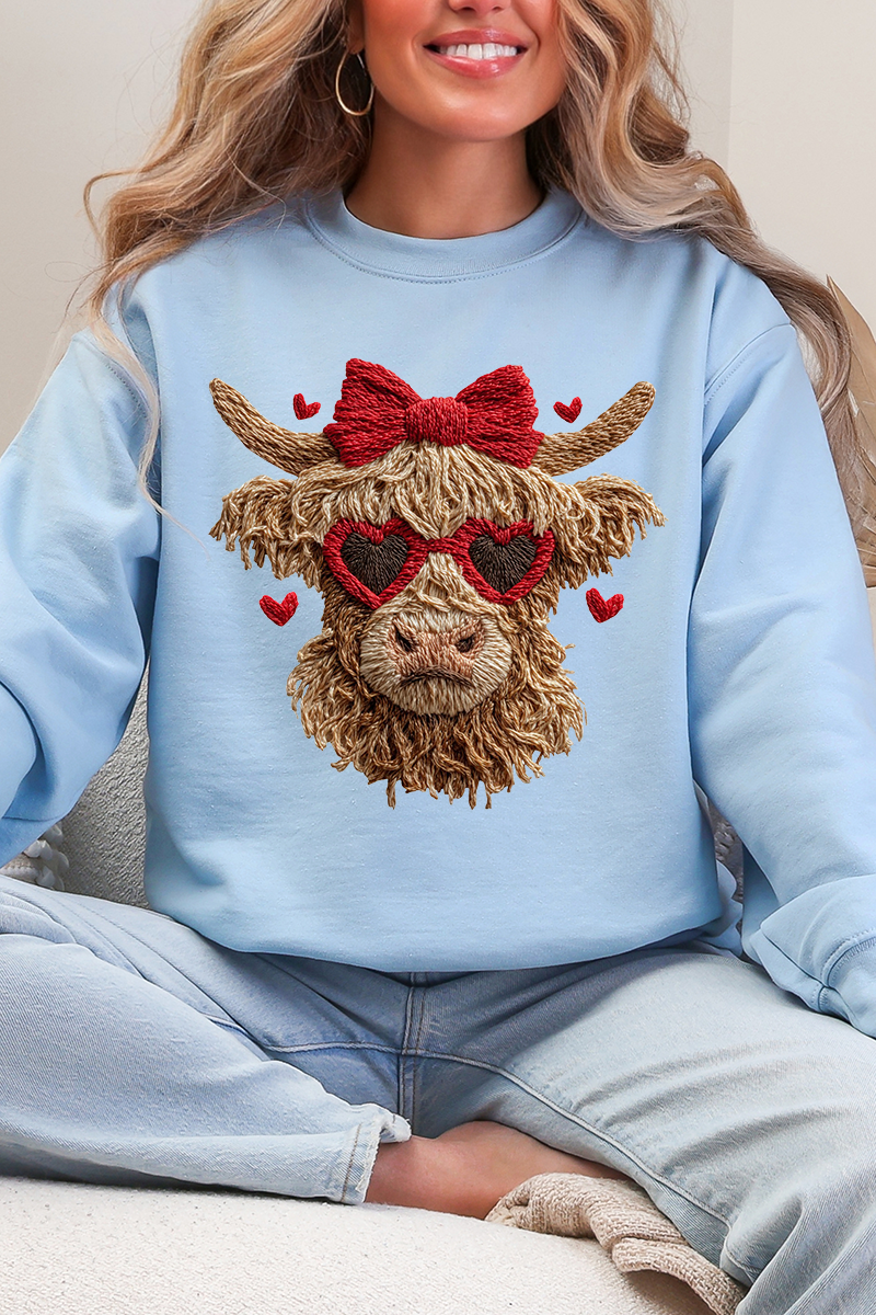 Heartbreaking Heifer Faux Yarn Heavy Blend Crew Sweatshirt product image 5