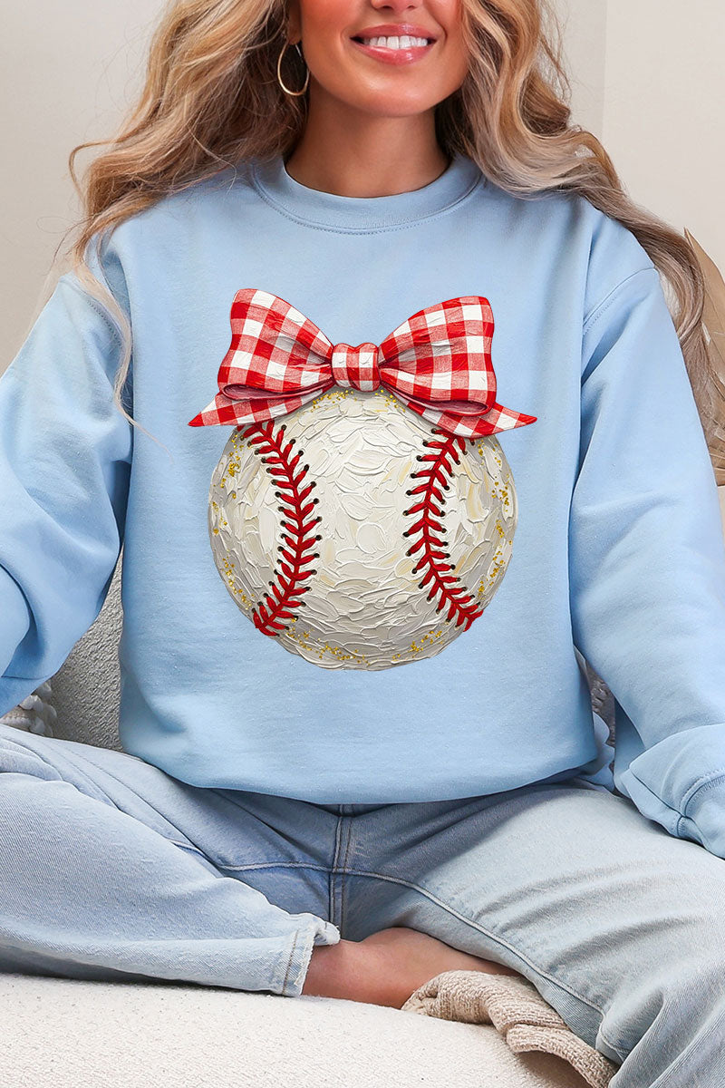 Painted Baseball Bow Heavy Blend Crew Sweatshirt product image 6