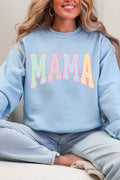 Pastel Checkered Mama Heavy Blend Crew Sweatshirt product image 1