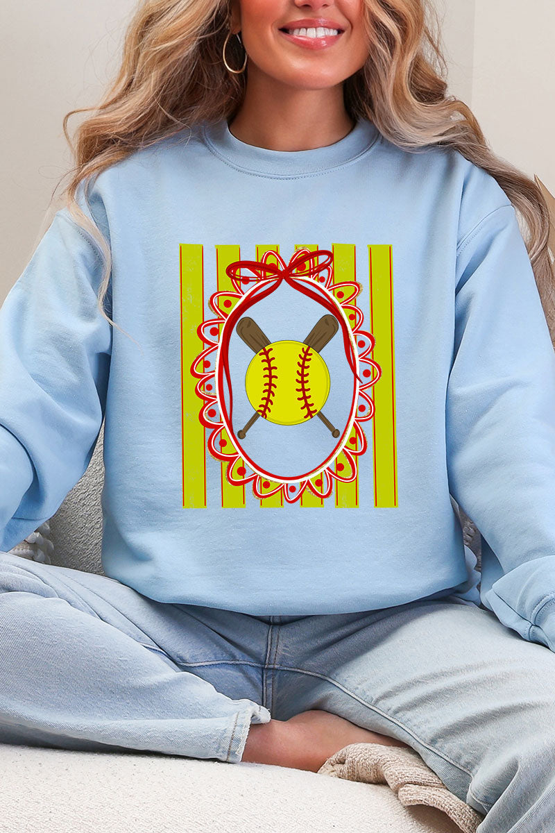 Softball Stripes Heavy Blend Crew Sweatshirt product image 6
