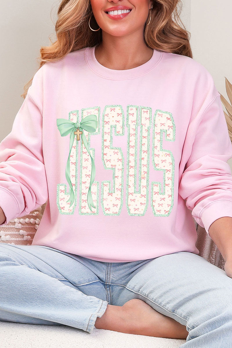 Coquette Cross Jesus Heavy Blend Crew Sweatshirt product image 6