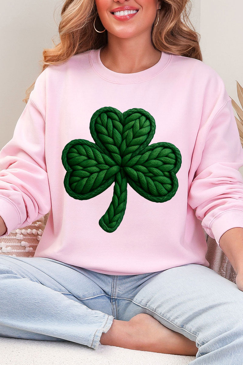 Faux Yarn Clover Heavy Blend Crew Sweatshirt product image 5