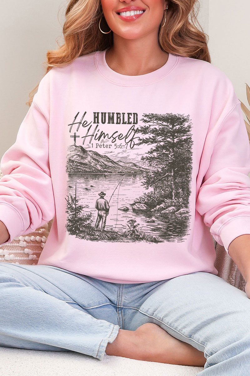 He Humbled Himself Heavy Blend Crew Sweatshirt product image 6
