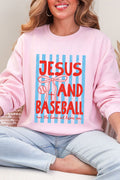 Jesus And Baseball Heavy Blend Crew Sweatshirt product image 1