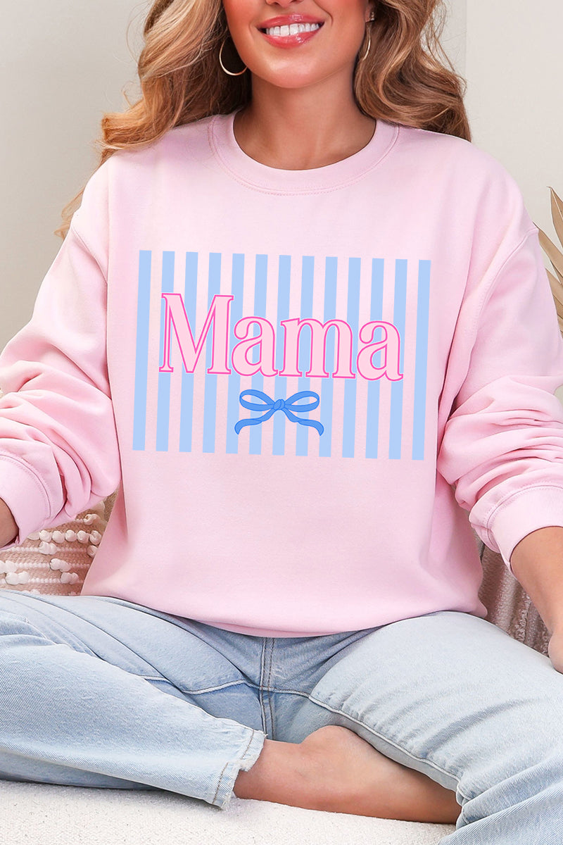Mama Striped Heavy Blend Crew Sweatshirt product image 4