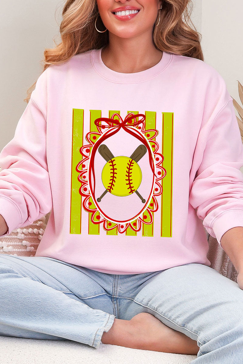 Softball Stripes Heavy Blend Crew Sweatshirt product image 1