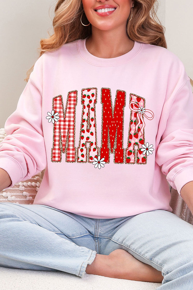 Strawberry Gingham Mama Heavy Blend Crew Sweatshirt product image 3