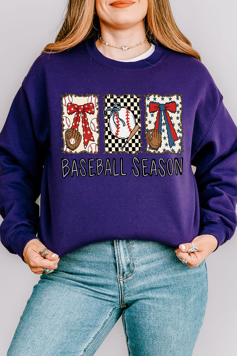 Baseball Season Ribbon Heavy Blend Crew Sweatshirt product image 5