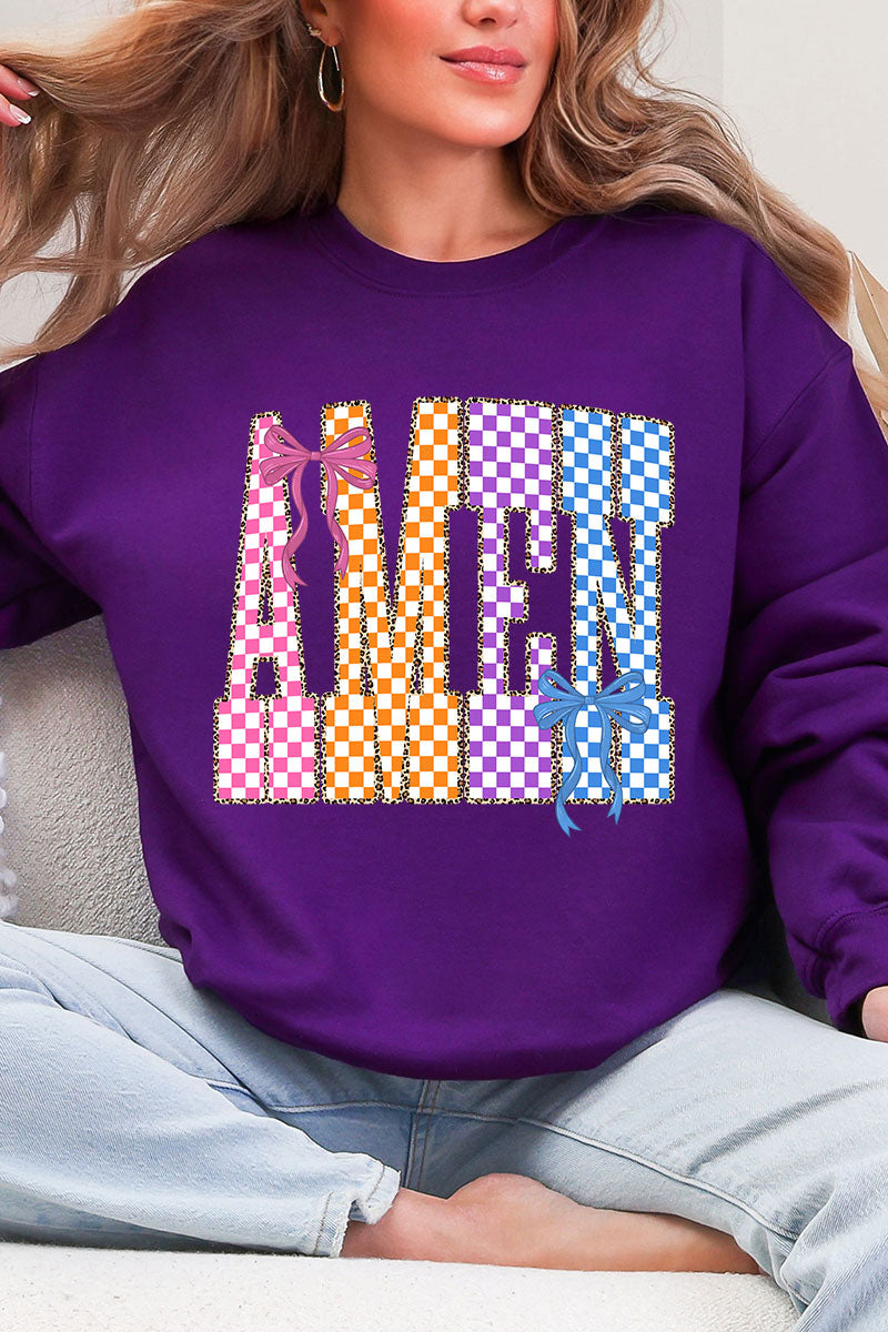 Color Check Amen Heavy Blend Crew Sweatshirt product image 1