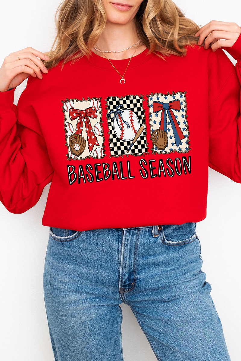 Baseball Season Ribbon Heavy Blend Crew Sweatshirt product image 6