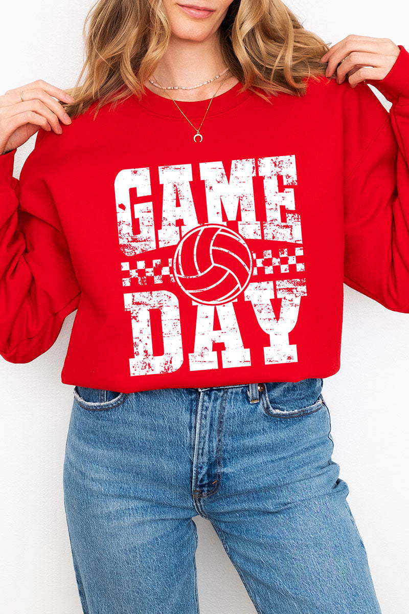 Retro Volleyball Game Day Heavy Blend Crew Sweatshirt product image 7