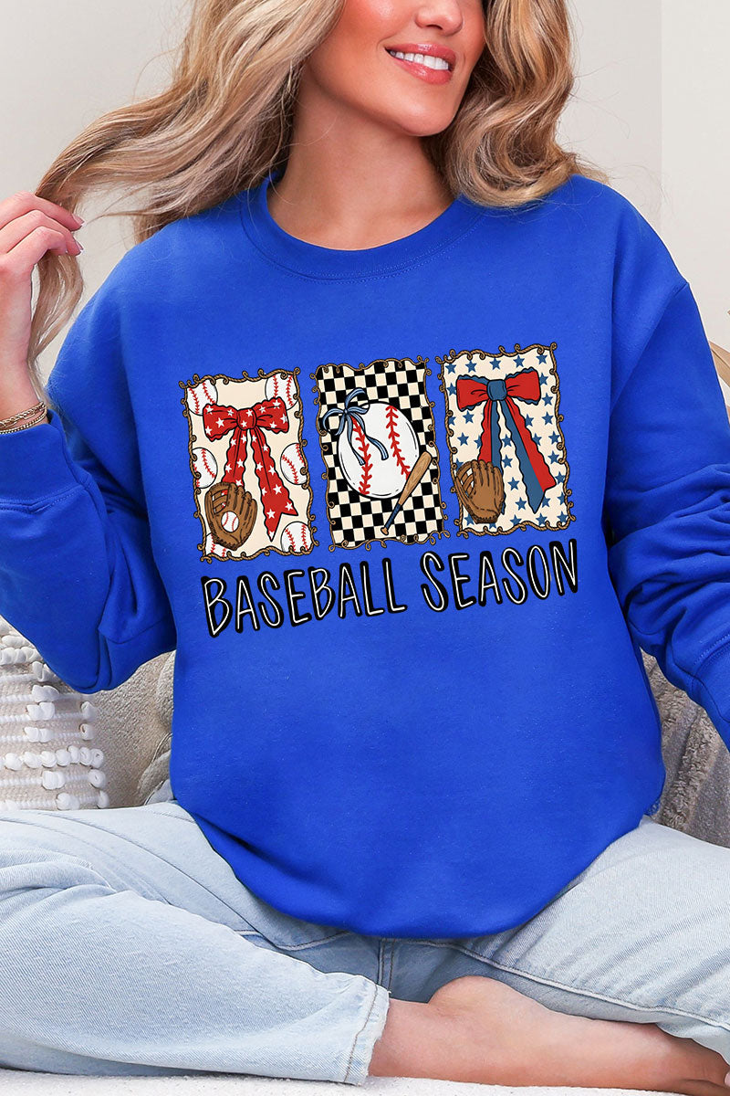 Baseball Season Ribbon Heavy Blend Crew Sweatshirt product image 7