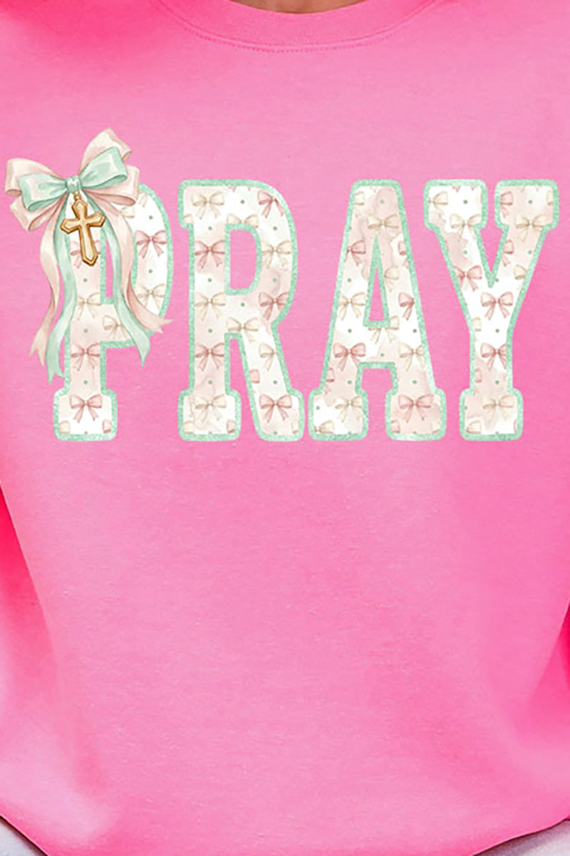 Coquette Cross Pray Heavy Blend Crew Sweatshirt product image 2