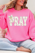Coquette Cross Pray Heavy Blend Crew Sweatshirt product image 1
