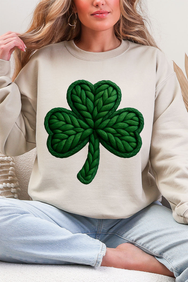 Faux Yarn Clover Heavy Blend Crew Sweatshirt product image 6