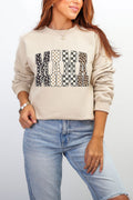 Leopard Checkered Mama Heavy Blend Crew Sweatshirt product image 1