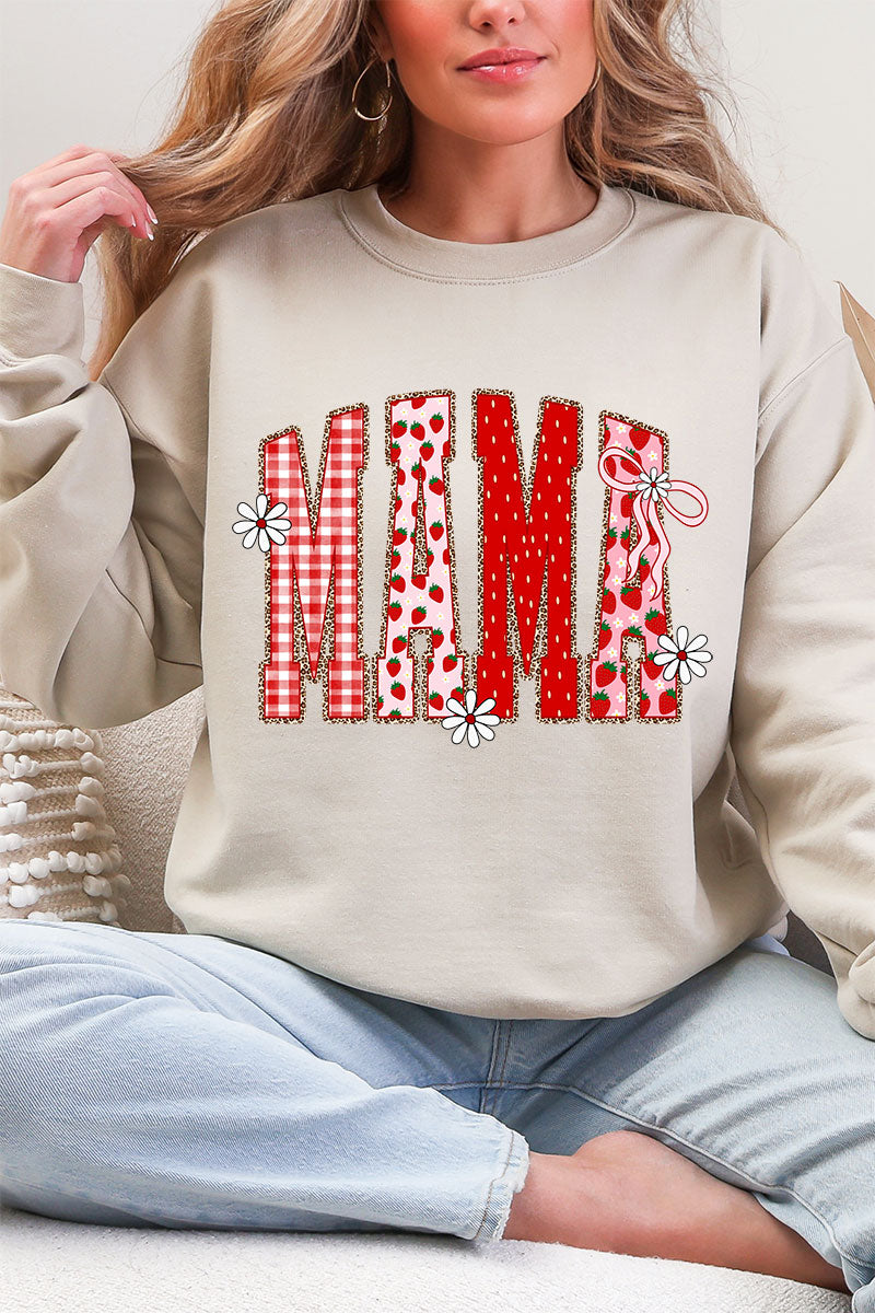 Strawberry Gingham Mama Heavy Blend Crew Sweatshirt product image 4