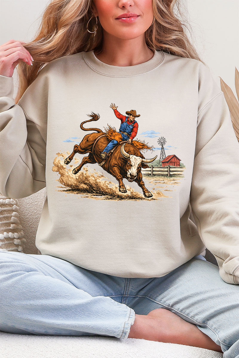 Vintage Rodeo Cowboy Ecosmart Crewneck Sweatshirt product image 6