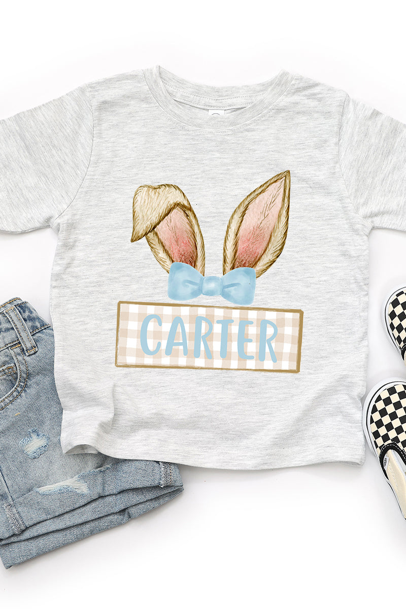 Toddler Personalized Blue Coquette Bunny Ears Fine Jersey product image 2