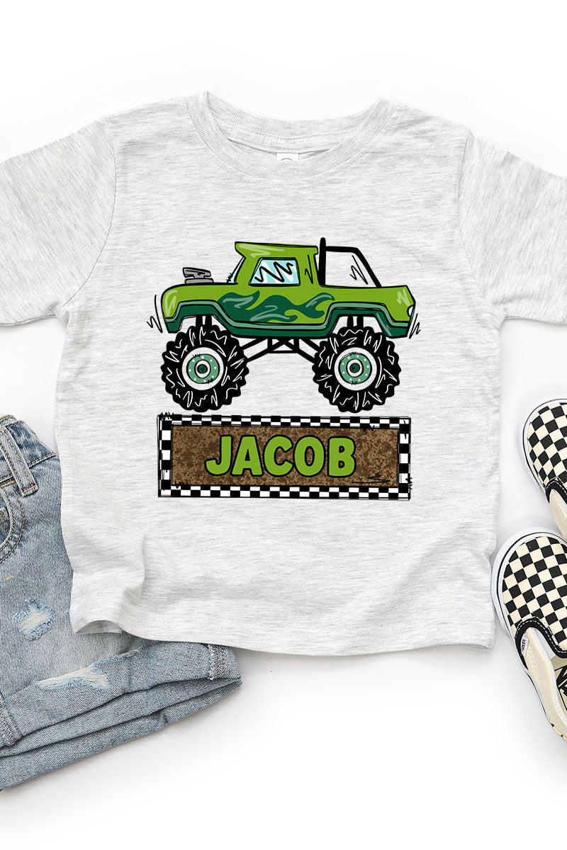 Toddler Personalized Monster Truck Mash Fine Jersey Tee product image 3